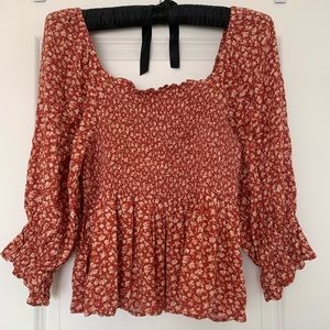 American Eagle: Floral Top, Size Small